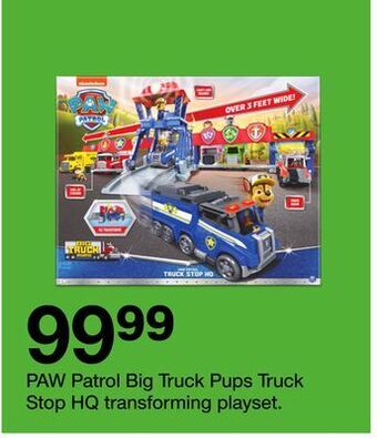 Target Paw patrol big truck pups truck stop hq transforming playset offer