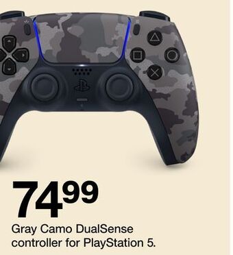 Target Gray camo dualsense controller for playstation 5 offer
