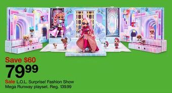 Target L. o. l. surprise! fashion show mega runway playset offer