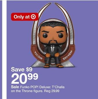 Target Funko pop! deluxe: t'challa on the throne figure offer