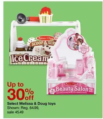 Target Select melissa & doug toys offer