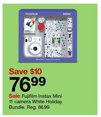 Target Fujifilm instax mini 11 camera white holiday bundle offer