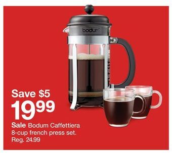 Target Bodum caffettiera 8-cup french press set offer
