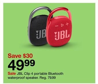 Target Jbl clip 4 portable bluetooth waterproof speaker offer