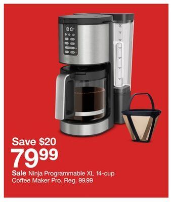 Target Ninja programmable xl 14-cup coffee maker pro offer