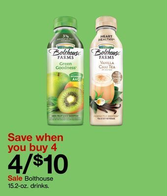 Target Bolthouse 15.2-oz. drinks offer