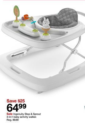 Target Ingenuity step & sprout 3-in-1 baby activity walker offer