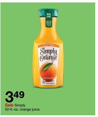Target Simply 52-fl.-oz. orange juice offer