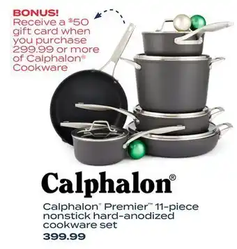 Bed Bath & Beyond Calphalon® premier™ nonstick hard-anodized 11-piece cookware set offer