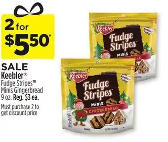 Dollar General Keebler® fudge stripes™ minis gingerbread offer