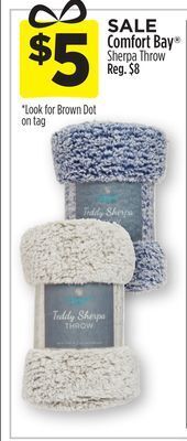 Dollar General Comfort bay® sherpa throw offer