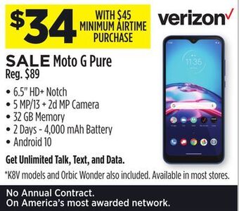 Dollar General Moto g pure offer