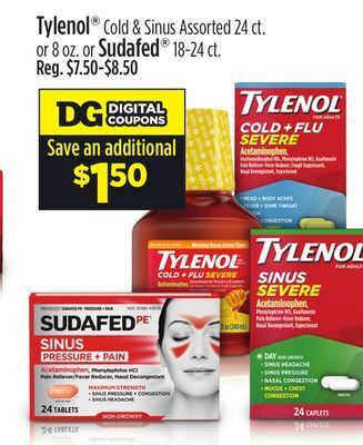 Dollar General Tylenol® or sudafed® offer