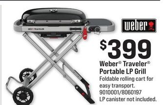 Ace Hardware Weber® traveler® portable lp grill offer