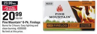 Ace Hardware Pine mountain® 6-pk. firelogs offer