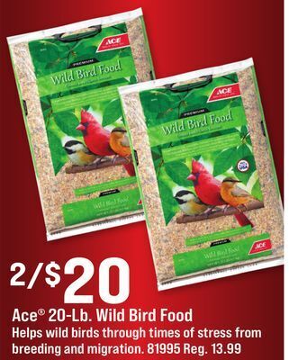 Ace Hardware Ace® 20-lb. wild bird food offer