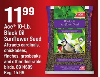 Ace Hardware Ace® 10-lb. black oil sunflower seed offer