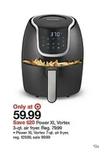Target Power Xl Vortex 3-qt. Air Fryer. offer