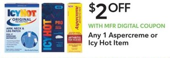 Publix Any 1 Aspercreme or Icy Hot Item offer