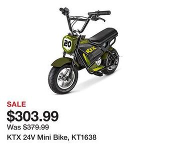 Tractor Supply Company Ktx 24v mini bike, kt1638 offer