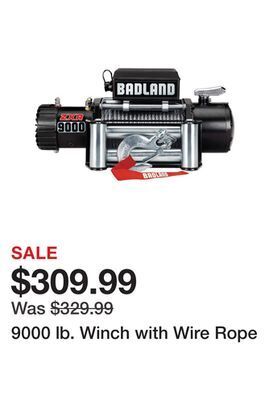 Harbor Freight Tools 9000 lb. winch with wire rope offer