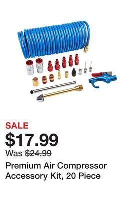 Harbor Freight Tools Premium air compressor accessory kit, 20 piece offer