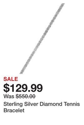 Belk Sterling silver diamond tennis bracelet offer
