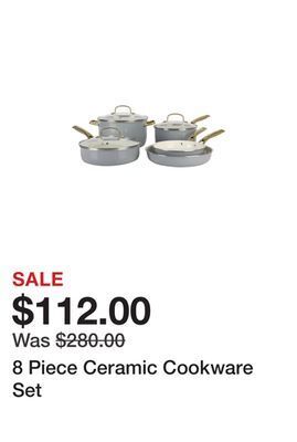 Belk 8 piece ceramic cookware set offer
