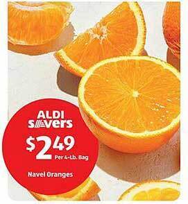 Aldi Navel oranges offer
