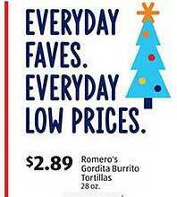 Aldi Romero's gordita burrito tortillas offer