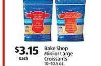 Aldi Bake shop mini or large croissants offer