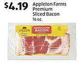 Aldi Appleton farms premium sliced bacon offer