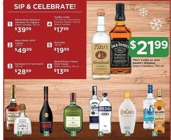 Food 4 Less Tito's vodka or jack daniel's whiskey offer