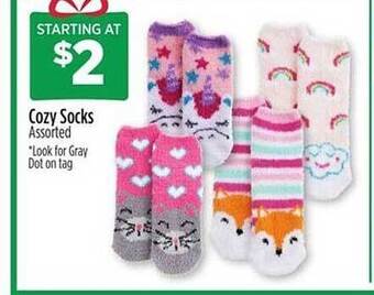 Dollar General Cozy socks offer