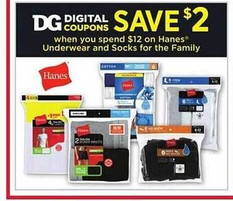 Dollar General Hanes underwear and socks for the family offer