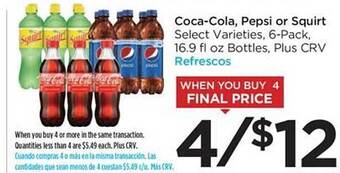 Foods Co Coca-cola, pepsi or squirt offer