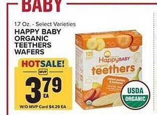 Food Lion Happy baby organic teethers wafers offer