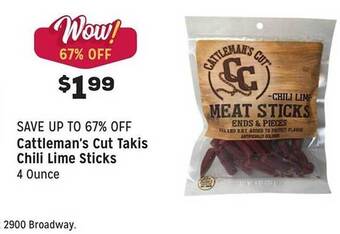 Grocery Outlet Cattleman's cut takis chili lime sticks offer