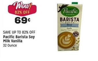 Grocery Outlet Pacific barista soy milk vanilla offer
