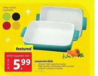 Lidl Casserole dish offer