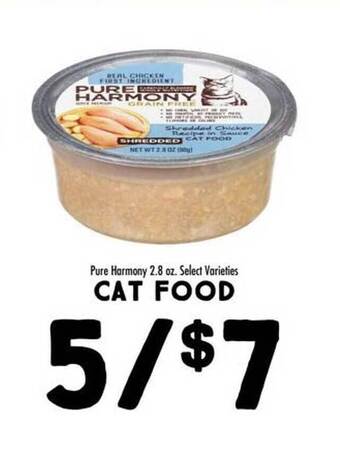 Maceys Pure harmony cat food offer