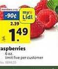 Lidl Raspberries offer