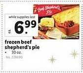 Lidl Frozen beef shepherd's pie offer
