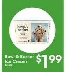 Price Rite Bowl & basket ice cream offer