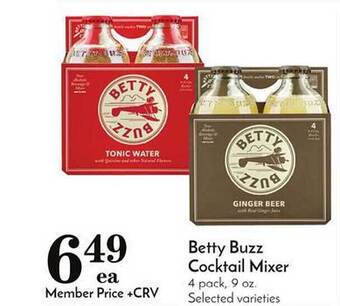 Pavilions Betty buzz cocktail mixer offer