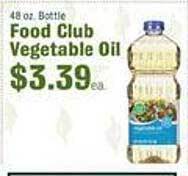 Robert Fresh Market Food club vegetable oil offer