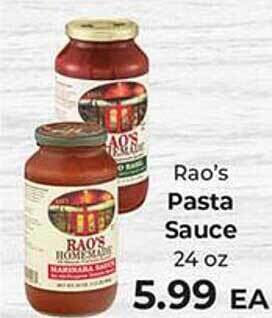 Sunset Foods Rao's pasta sauce offer
