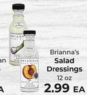 Sunset Foods Brianna's salad dressings offer