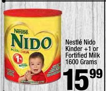 Super King Markets Nestlé nido kinder + 1 or fortified milk 1600 grams offer