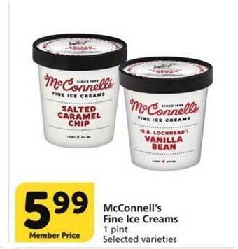 Vons Mcconnell's fine ice creams offer